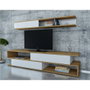 Hanah Home Sims - Mueble para TV Blanco y Teak
